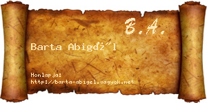 Barta Abigél névjegykártya
